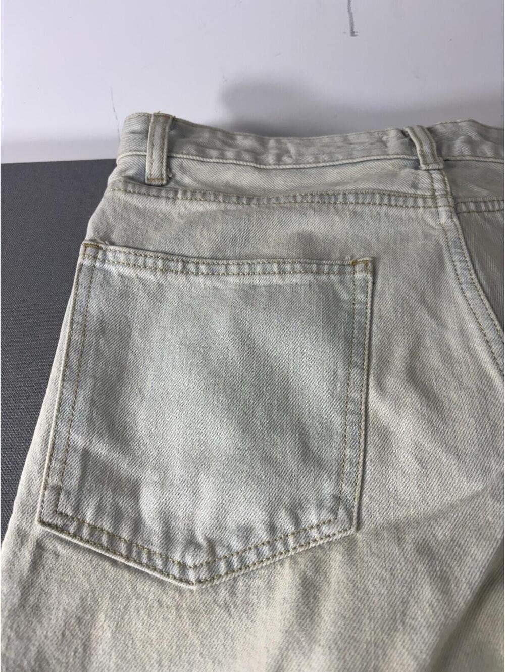 ZARA Denim Jeans Women's Size 2 White Zip Fly Mid Rise - Picture 11 of 14